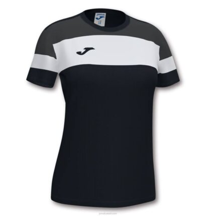 Joma 82P4R3981 أسود أبيض رمادي غامق قميص بأكمام قصيرة طاقم رابعا نحيف