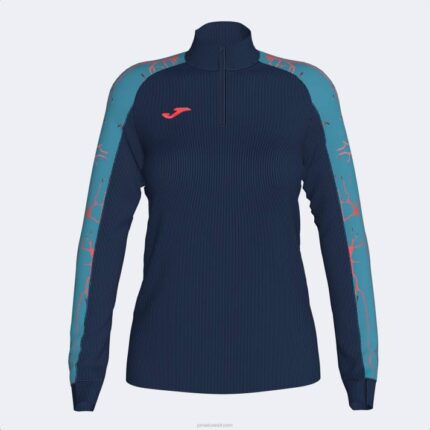 Joma 82P4R4002 الفيروز الأزرق الداكن قميص من النوع الثقيل النخبة التاسع نحيف