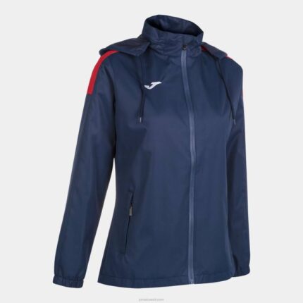 Joma 82P4R4006 الأزرق الداكن الأحمر سترة المطر trivor نحيف