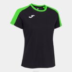 Joma 82P4R4010 أسود أخضر نيون قميص البطولة البيئية قصيرة الأكمام نحيف