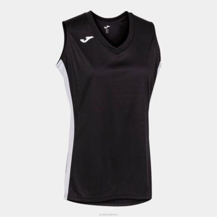 Joma 82P4R4022 أسود أبيض تي شيرت بلا أكمام كانشا ​​الثالث نحيف