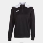 Joma 82P4R4052 أسود أبيض بطولة قميص من النوع الثقيل vi نحيف