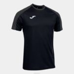 Joma 82P4R4108 أسود رمادي غامق قميص البطولة البيئية قصيرة الأكمام رجال