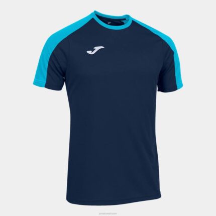 Joma 82P4R4110 الأزرق الداكن الفيروز الفلوريسنت قميص البطولة البيئية قصيرة الأكمام رجال