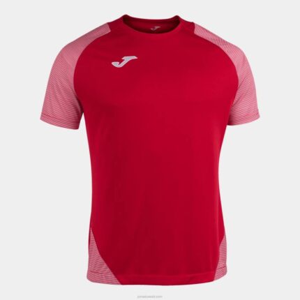 Joma 82P4R4145 احمر ابيض قميص قصير الأكمام أساسي الثاني رجال