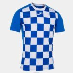Joma 82P4R4146 أزرق ملكي أبيض قميص بأكمام قصيرة العلم الثاني رجال