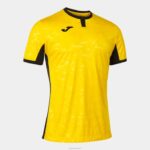 Joma 82P4R4147 أصفر أسود قميص قصير الأكمام toletum الثاني رجال