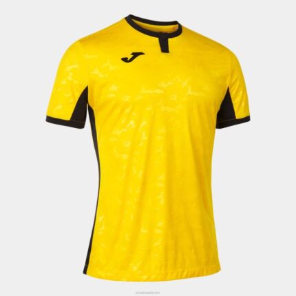 Joma 82P4R4147 أصفر أسود قميص قصير الأكمام toletum الثاني رجال