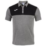 Joma 82P4R4160 مزيج أسود رمادي قميص بولو قصير الأكمام الفائز رجال