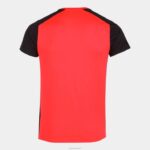 Joma 82P4R4178 نيون المرجان الأسود قميص قصير الأكمام سجل الثاني رجال - Image 11