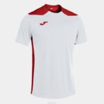 Joma 82P4R4183 أبيض أحمر بطولة قميص قصير الأكمام سادسا رجال