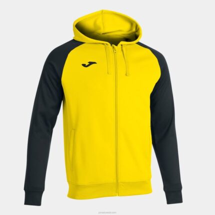 Joma 82P4R4185 أصفر أسود أكاديمية جاكيت مقنع رابعًا رجال