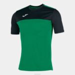 Joma 82P4R4209 أخضر أسود الفائز قميص قصير الأكمام رجال