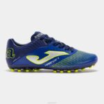 Joma 82P4R422 الأزرق الملكي الأخضر الفلوريسنت حذاء كرة القدم xpander 23 عشب صناعي