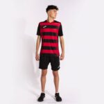 Joma 82P4R4290 أسود أحمر قميص بكم قصير europa v رجال - Image 8