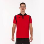 Joma 82P4R4296 أحمر أسود بطولة قميص بولو بأكمام قصيرة v رجال - Image 2