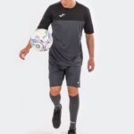 Joma 82P4R4316 أسود رمادي غامق الفائز قميص قصير الأكمام رجال - Image 5