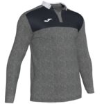Joma 82P4R4341 مزيج أسود رمادي قميص بولو طويل الأكمام الفائز الثاني رجال