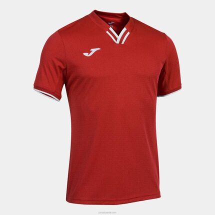 Joma 82P4R4368 احمر ابيض قميص قصير الأكمام toletum الرابع رجال