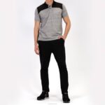 Joma 82P4R4385 مزيج أسود رمادي قميص بولو قصير الأكمام الفائز الثاني رجال - Image 7