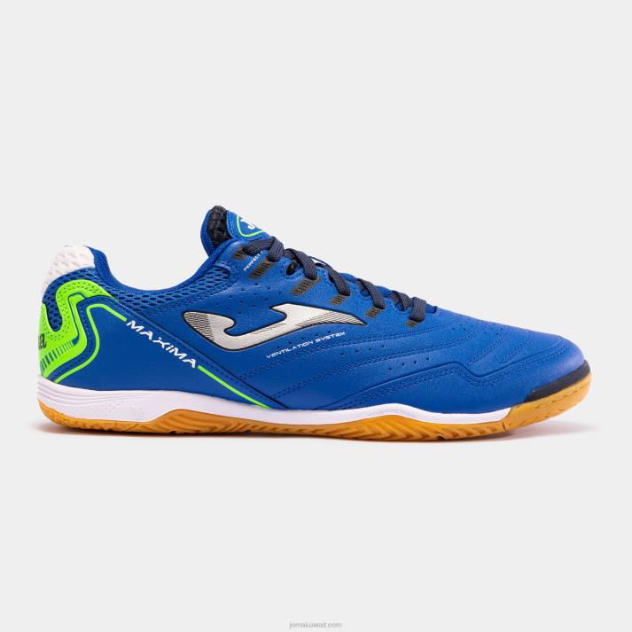joma_82p4r438_d8a7d984d8a3d8b2d8b1d982_d8a7d984d985d984d983d98a_d8a7d984d8a3d8aed8b6d8b1_d8a7d984d981d984d988d8b1d98ad8b3d986.jpg Joma 82P4R438 الأزرق الملكي الأخضر الفلوريسنت حذاء كرة الصالات مكسيما 23 داخلي - Image 1