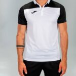 Joma 82P4R4390 أبيض أسود قميص بولو بأكمام قصيرة هواية II رجال - Image 2