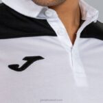 Joma 82P4R4390 أبيض أسود قميص بولو بأكمام قصيرة هواية II رجال - Image 6