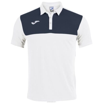 Joma 82P4R4409 أبيض كحلي قميص بولو قصير الأكمام الفائز رجال