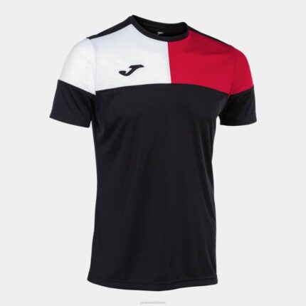 Joma 82P4R4455 أسود أحمر أبيض قميص طاقم قصير الأكمام v رجال