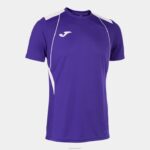 Joma 82P4R4463 أبيض أرجواني قميص بطولة قصيرة الأكمام السابع رجال