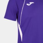 Joma 82P4R4463 أبيض أرجواني قميص بطولة قصيرة الأكمام السابع رجال - Image 4