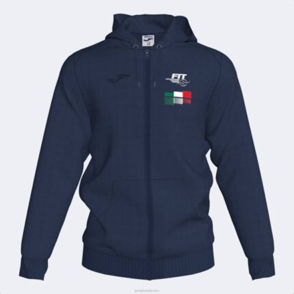 Joma 82P4R4468 الأزرق الداكن الاتحاد الإيطالي للتنس سترة مقنعين