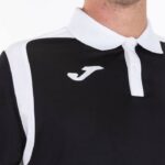 Joma 82P4R4490 أسود أبيض بطولة قميص بولو بأكمام قصيرة v رجال - Image 4