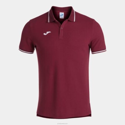 Joma 82P4R4502 بورجوندي قميص بولو بأكمام قصيرة مريحة II رجال