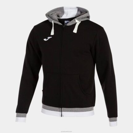 Joma 82P4R4513 أسود اللون الرمادي سترة مقنعين مريحة الثاني رجال