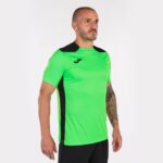 Joma 82P4R4516 نيون أخضر أسود بطولة قميص قصير الأكمام سادسا رجال - Image 2