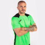 Joma 82P4R4516 نيون أخضر أسود بطولة قميص قصير الأكمام سادسا رجال - Image 7