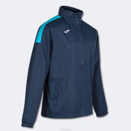Joma 82P4R4566 الأزرق الداكن الفيروز الفلوريسنت سترة المطر trivor رجال