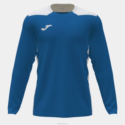 Joma 82P4R4569 أزرق ملكي أبيض بطولة القميص بأكمام طويلة vi رجال