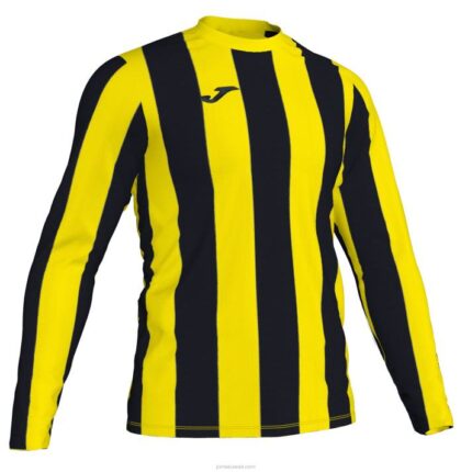 Joma 82P4R4613 أصفر أسود قميص طويل الأكمام inter رجال