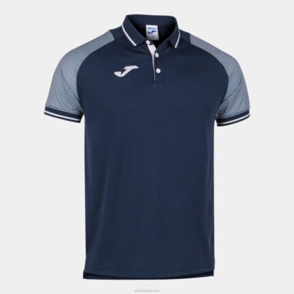 Joma 82P4R4627 الأزرق الداكن الأبيض قميص بولو قصير الأكمام أساسي الثاني رجال
