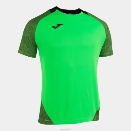 Joma 82P4R4628 نيون أخضر أسود قميص قصير الأكمام أساسي الثاني رجال