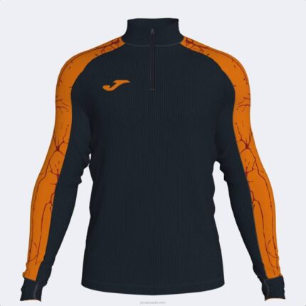 Joma 82P4R4643 برتقالة سوداء قميص من النوع الثقيل النخبة التاسع رجال
