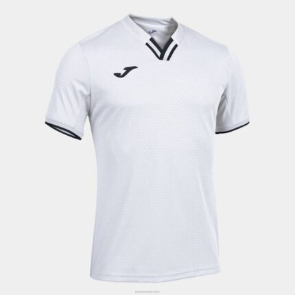 Joma 82P4R4644 أبيض أسود قميص قصير الأكمام toletum الرابع رجال