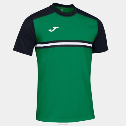 Joma 82P4R4645 أخضر أسود قميص قصير الأكمام hispa الرابع رجال