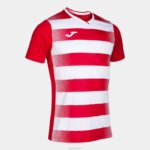 Joma 82P4R4649 احمر ابيض قميص بكم قصير europa v رجال