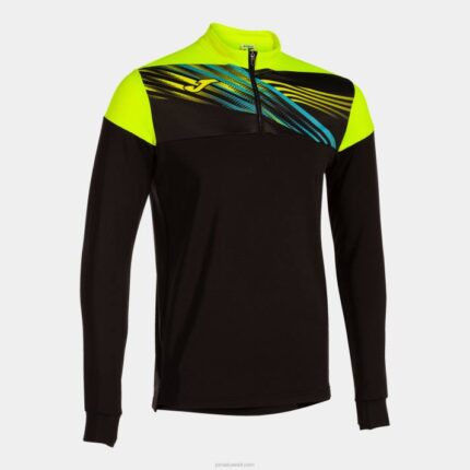 Joma 82P4R4665 أسود أصفر فلوري قميص من النوع الثقيل النخبة x رجال
