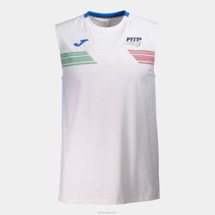 Joma 82P4R4700 أبيض بدون اكمام تي شيرت ايطالي للتنس و البديل