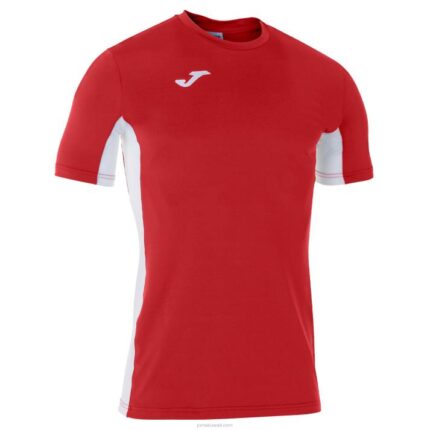 Joma 82P4R4716 احمر ابيض قميص بأكمام قصيرة superliga رجال