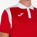 Joma 82P4R526 احمر ابيض بطولة قميص بولو بأكمام قصيرة v رجال - Image 4